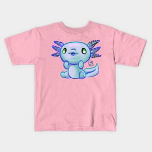 Cutie Axolotl Ocean themed Kids T-Shirt